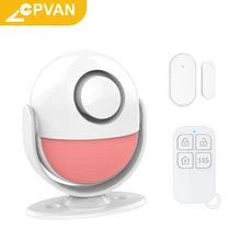 

CPVan Motion PIR Sensor Detector Wireless Infrared Home Security System PIR Motion Detector Alert 125dB With Remote Control