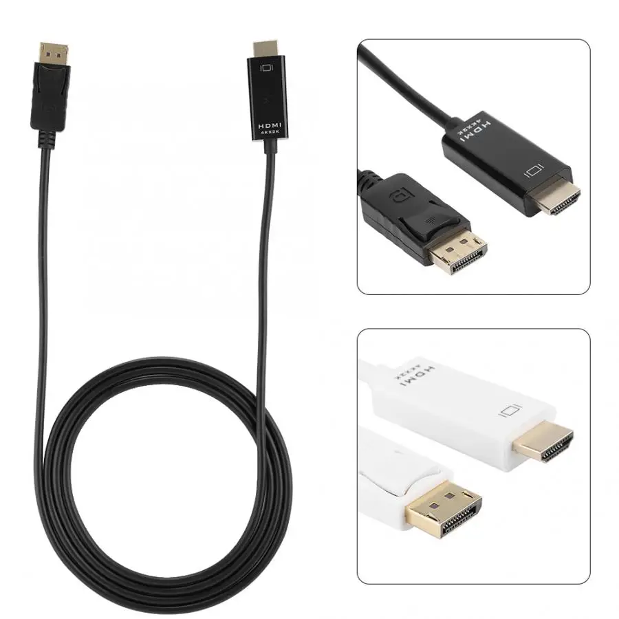 1,8 м кабель DP-HDMI патч-корд аудио видео конвертер Поддержка 4K Ultra HD DP к HDMI