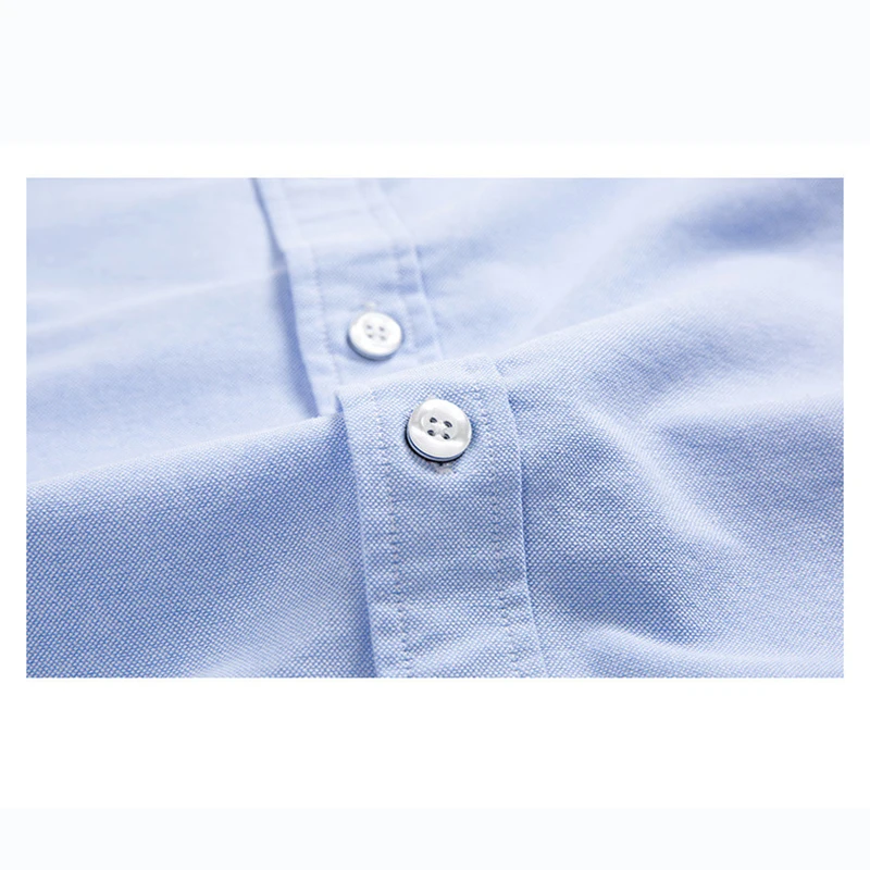 Chemises en coton pur Oxford pour hommes, manches longues, Logo brodé, Design, coupe régulière, mode élégante