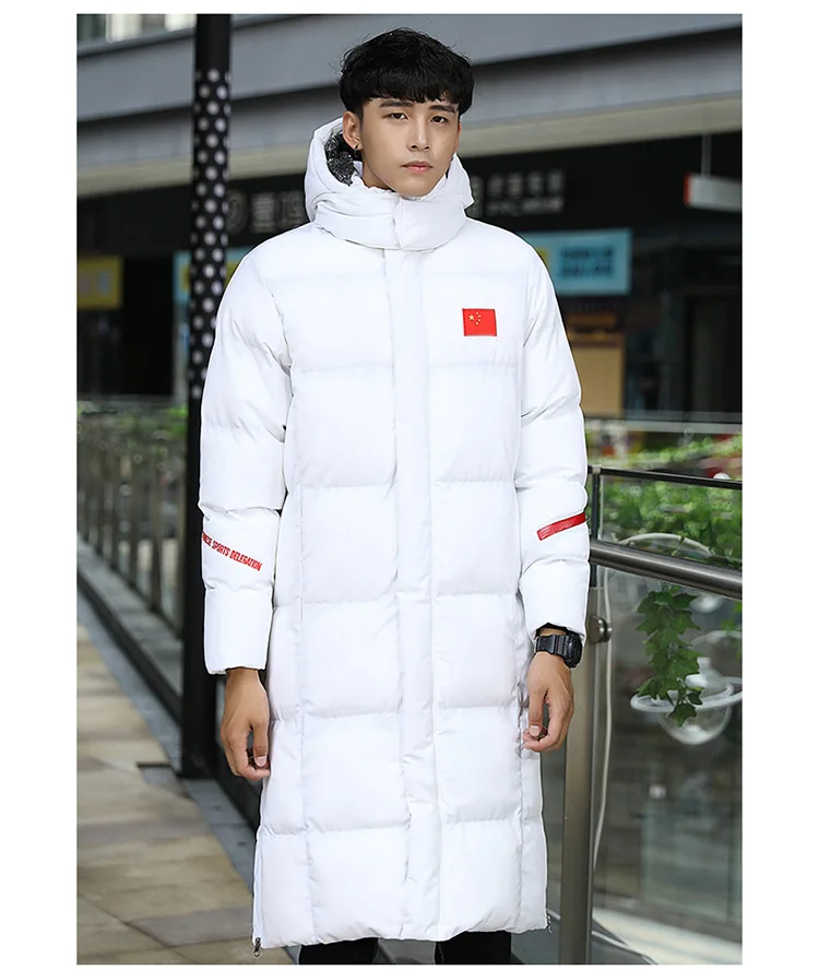 New Style Sports Overcoat Mid-length Chinese Team Sports Training Cotton-padded Clothes Thick Warm down Jacket Cotton-padded Clo