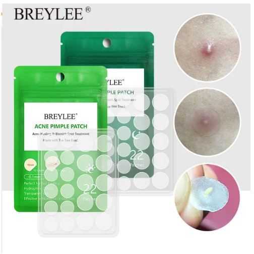 BREYLEE прыщи, пластырь для лечения прыщей, наклейки для удаления прыщей, инструмент для удаления пятен, уход за кожей, маска для лица, водонепроницаемая, 22 патча