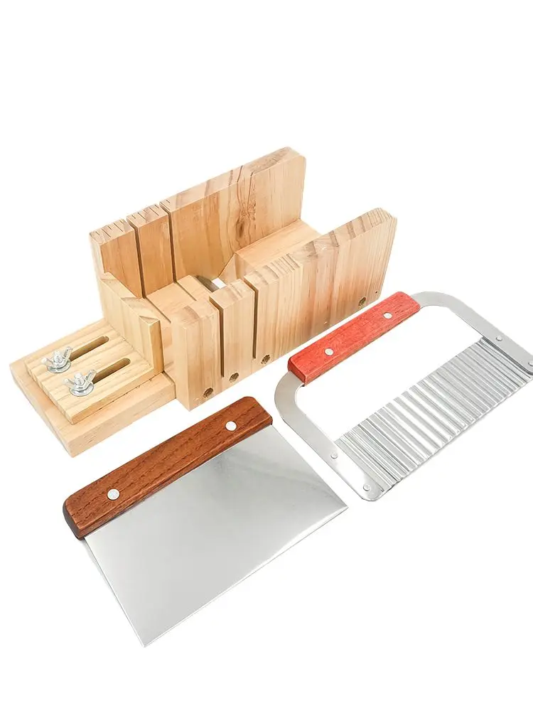 Adjustable Wood Soap Cutter Box with Stainless Steel Blade For Handmade Soap  Making Tools Kit
