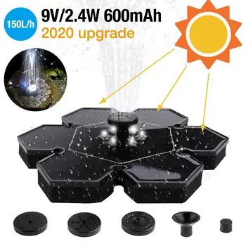 

2.4W 9V Solar Garden Fountain Pump Solar Garden Fountains Solar Bird Powered Water Pumps Birdbath With LED Light For Decoration