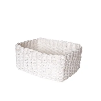 

Hand Knitting Storage Box Paper Rope Knitting Table Top Sundry Storage Porch Storage Basket Cosmetics Storage Flower Basket