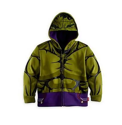 JK009-Green Толстовки для мальчиков пальто Марвел из Мстителей супергероя Железный человек Тор Халк Капитан Америка свитер Человек-паук для мальчиков Осенняя детская куртка - Цвет: JK009-Green