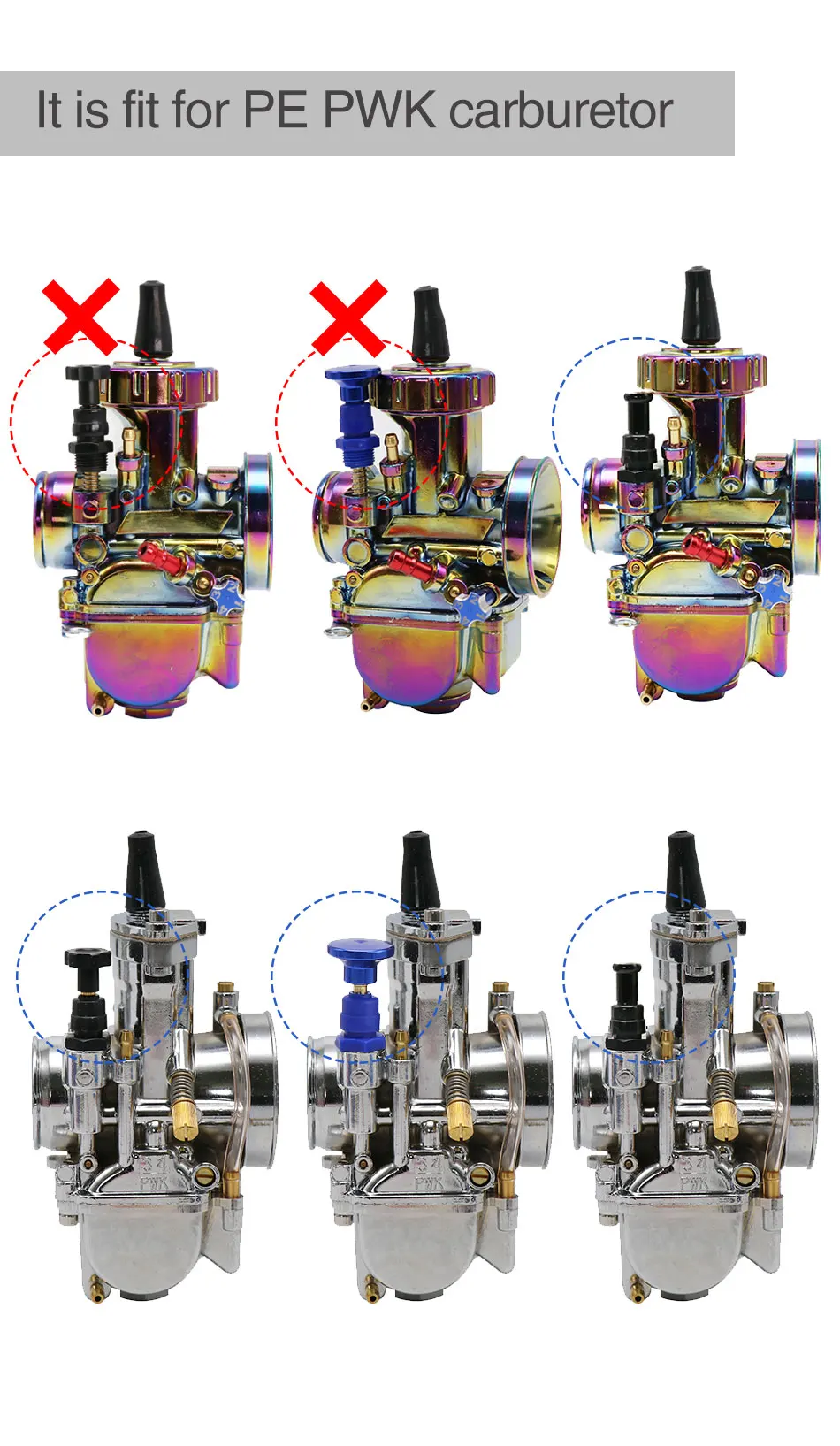 Alconstar-PWK/PE 24 28 30 32 34 36 38 40 карбюратор автоматический клапан дроссельной заслонки ручка ручного клапана переключатель управления