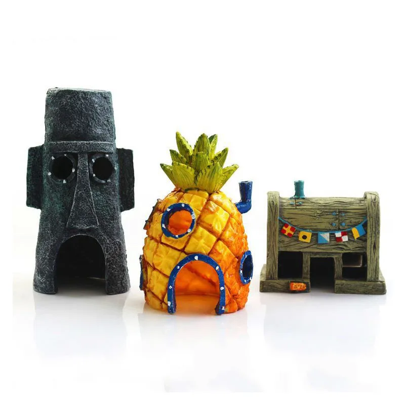 

Aquarium Landscaping Pineapple House Escape Hole Fish Tank Landscaping Cartoon Ornament Fish And Shrimp Escape Hole