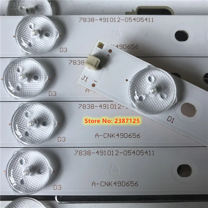 1 комплект = 9 шт. светодиодный полоски A-CNK49D656 7838-491012-0540511 для Toshiba 49L310U 49L420U LC490DUY-SHA2 K490WDR1