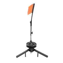 Pólo de pesca laranja com placa de base redonda e três pernas tip-up pesca no gelo com laranja para amante de pesca ao ar livre esporte