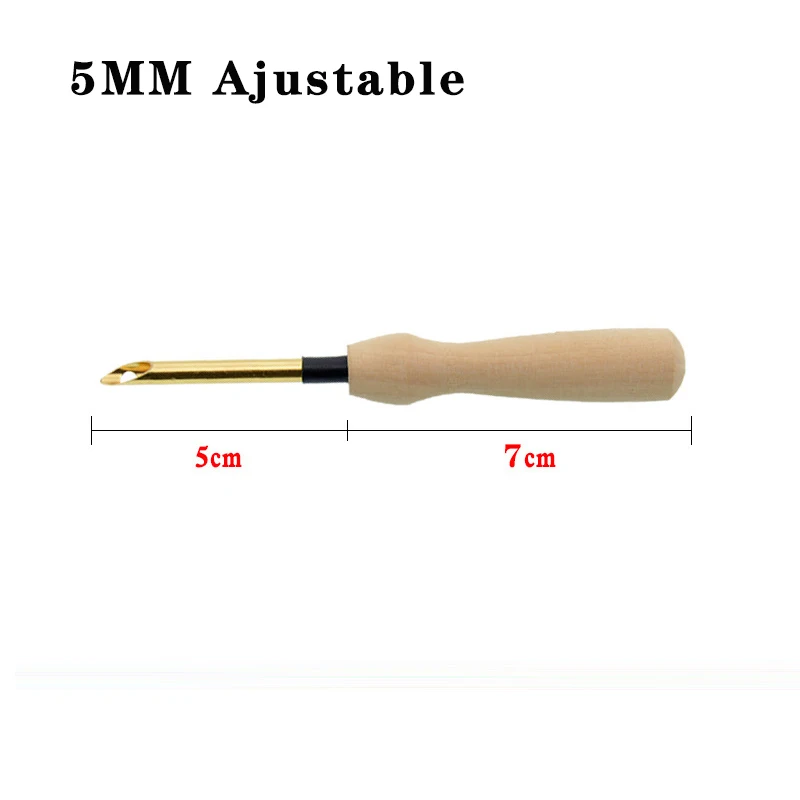 5MM/3.5MM Knitting Embroidery Pen Wooden Handle Weaving Multi Purpose DIY Felting Craft Punch Needle Threader Sewing Accessories Needle Arts & Craft luxury