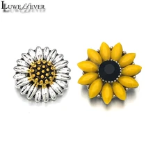 

Sunflower Component w452 Crystal 18mm Metal Snap Button For Bracelet Necklace Interchangeable Jewelry Women Accessorie Findings