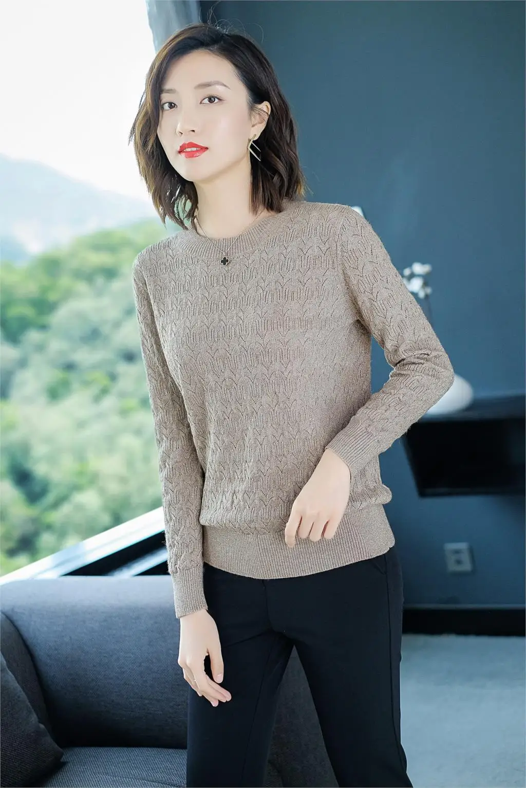 YISU осенне-зимний свитер женский с длинным рукавом базовый однотонный пуловер Женский вязаный свитер плотный теплый Высококачественный свитер