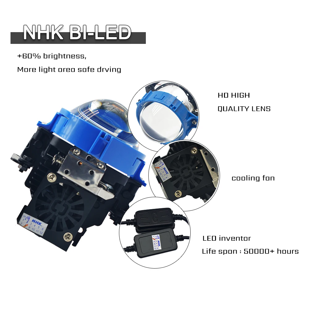 35 Вт 2,8 дюймов BI светодиодный объектив проектора для NHK автомобильных фар модифицированный Универсальный светодиодный головной фонарь дальнего и ближнего света светодиодный объектив автомобильные аксессуары