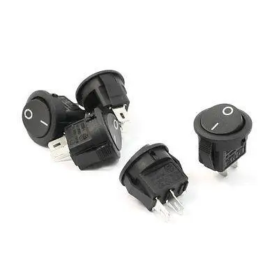

3A 250VAC 6A 125VAC I/O ON-OFF SPST 2P Snap in Boat Rocker Switch 5 Pcs