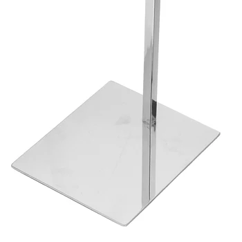 

Silver Handbag Display Rack Scarf Purse Shelf Single Side Adjustable Stand