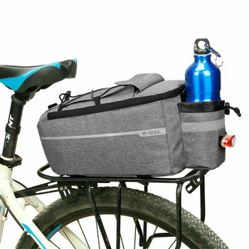 

13L Bicycle Carrier Bag Bike Rack Pannier Trunk Basket Back Seat Shelf Pouch Cycling Shoulder Handbag Bike Rear Bag X192D