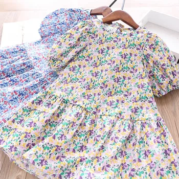 

2020 Summer Girls Printed Color Dress Children's Clothing Wholesale