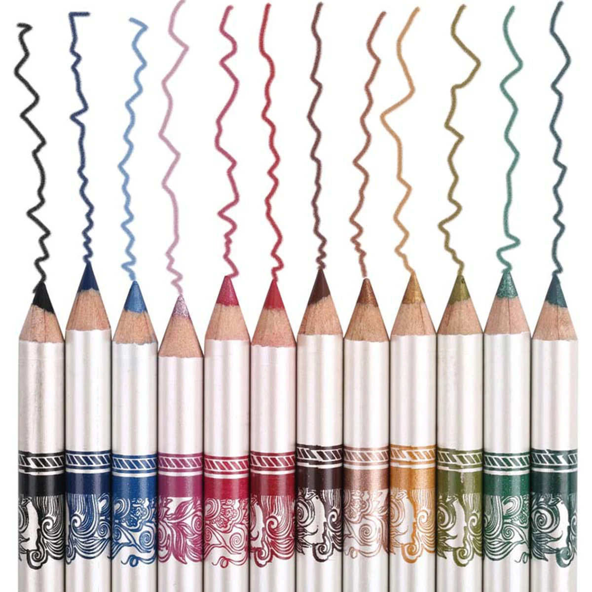 12 Pcs/Lot Mixed Colors Make Up Eyeliner Colorful Pencil Eyeshadow Pen Waterproof Cosmetics Eyes Makeup Tool | Красота и здоровье