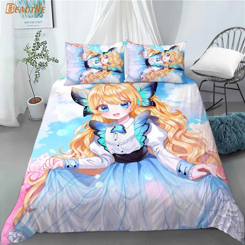3dプリントた私に王女アニメ寝具セット布団カバー寝具布団カバー子供の家の10 27 寝具セット Aliexpress