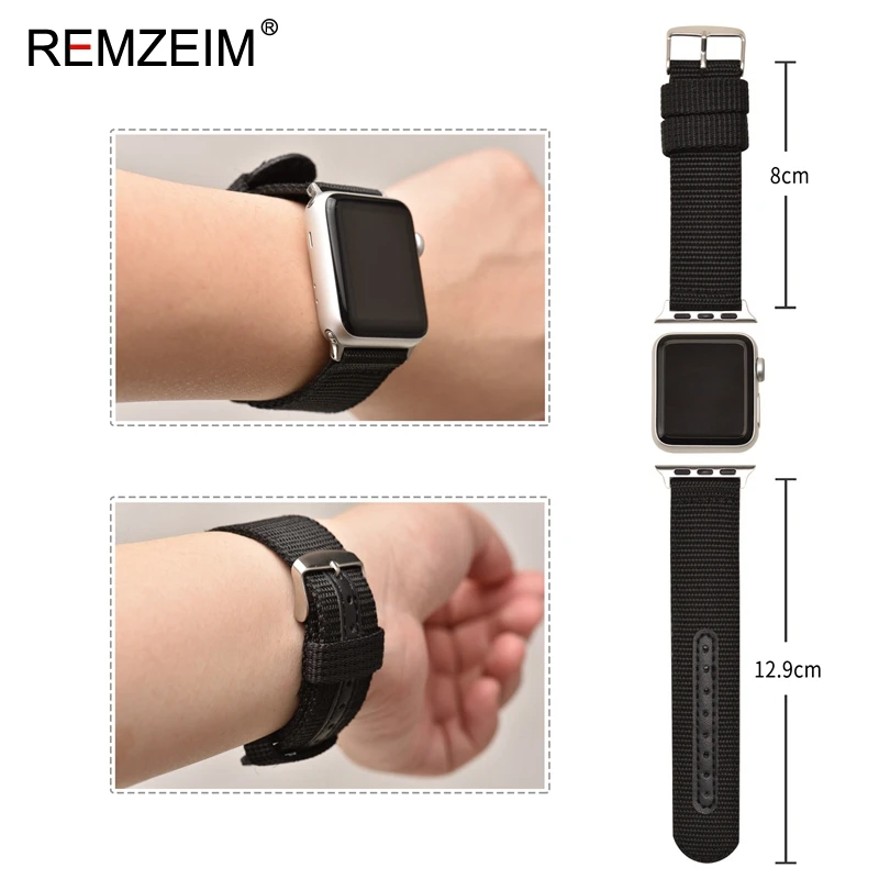 Ремешок нейлоновый для наручных часов Apple Watch Band 42 мм 38 спортивный браслет Series