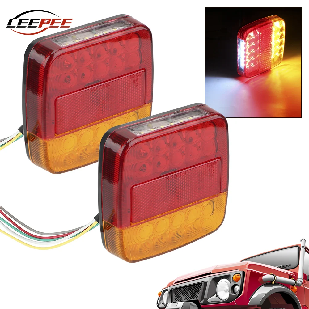 12V LED Taillights Trailer Lights Pilots Truck Rear Lights Tail Brake Stop Turn Signals Position Lamps Caravan Accessories led tail lights