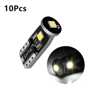 

10pcs Car Side Marker Light License Plate Lamp T10 3030 3 SMD W5W W10W CANBUS ERROR FREE White LED Lights 168 194 Bulbs 12-16v