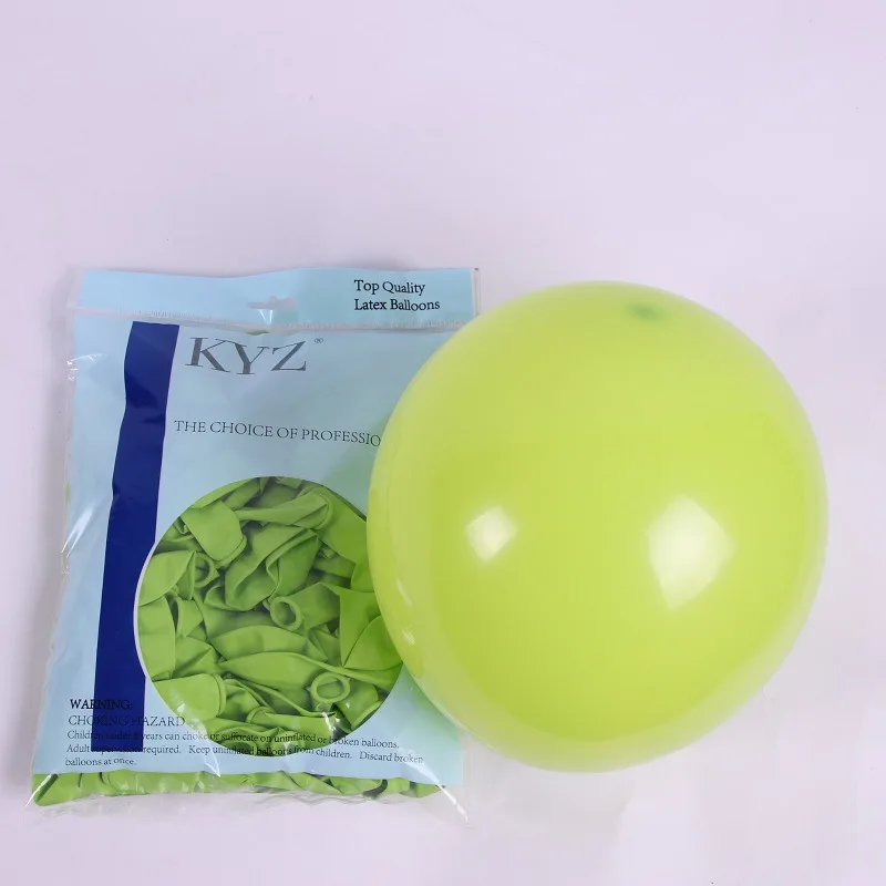 100pcs green 100 шт./лот 10 дюймовые латексные шары в виде Макарон для свадьбы, дня рождения, вечеринки, большие шары, украшения для девочек, гелиевые шары на день рождения - Цвет: 100pcs green