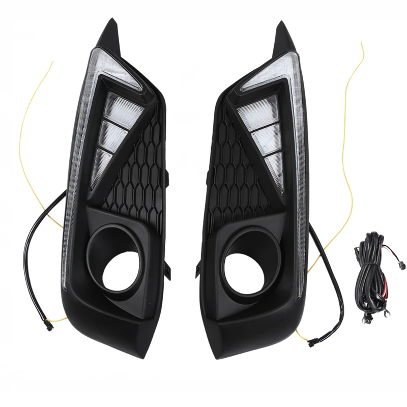 Автомобильные Drl Led для Honda Civic 10Th 2016 2017 2018 дневные ходовые огни с отверстием