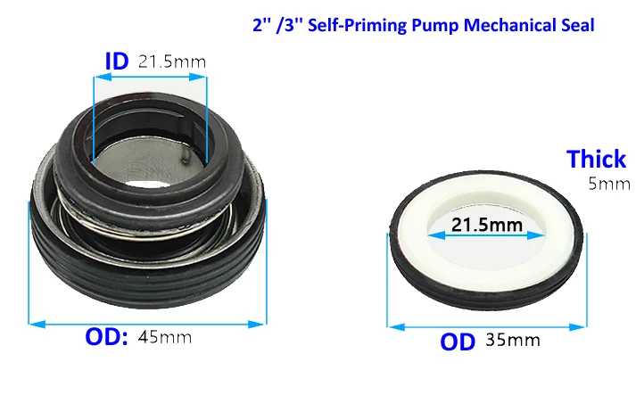 Mechanical Seal Fits For 168F 170F GX160 GX200 Type Gas Or Diesel Engine Powered 2 " 3'' Aluminum Self-Priming Water Pump Set