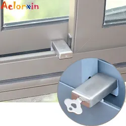Verrou de Protection pour enfants, 1 pièce, pour bébés, ajustable, pour fenêtre coulissante, dispositif de sécurité, Anti vol, pour la maison 