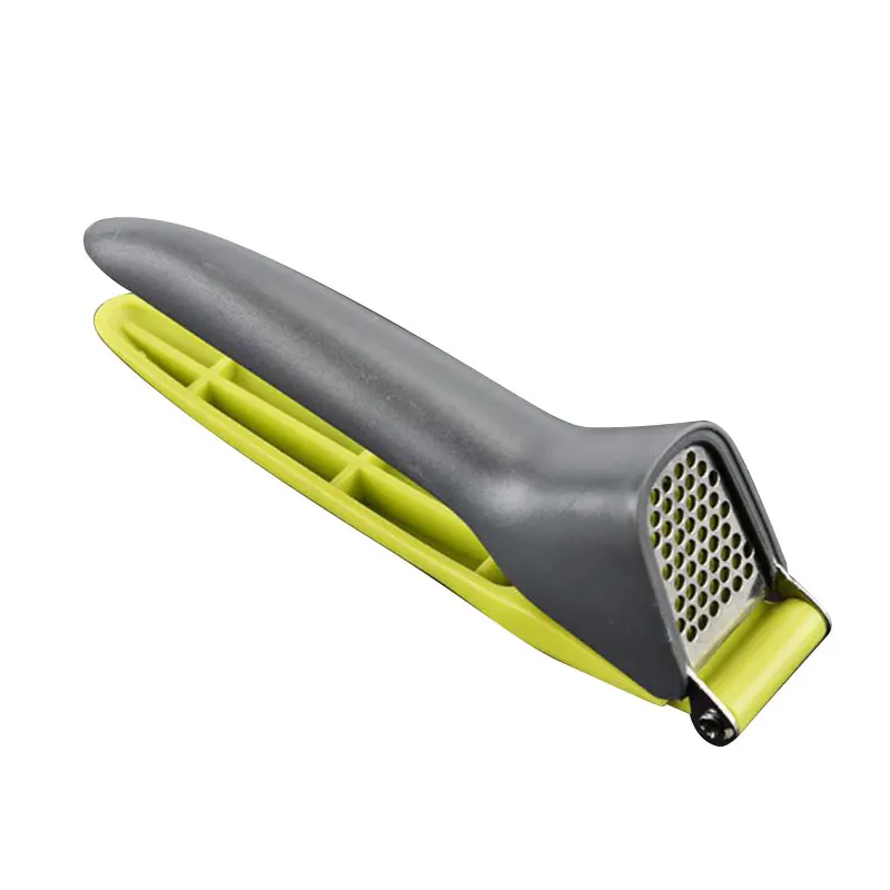 New Handle Manual Garlic Press Kitchen Gadget Garlic Press Stainless Steel Garlic Mincer Household Supplies Kitchen Accessory