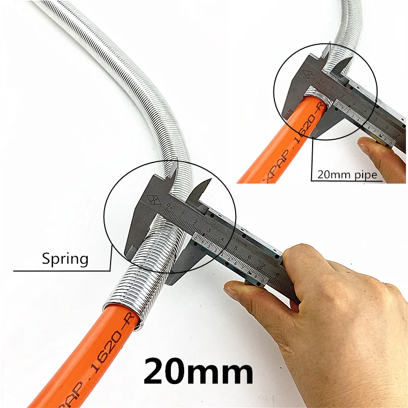 FREE SHIPPING Length 500mm diameter 20mm hand out-spring pvc tube bender pipe bending tool silver wire tube bending tools