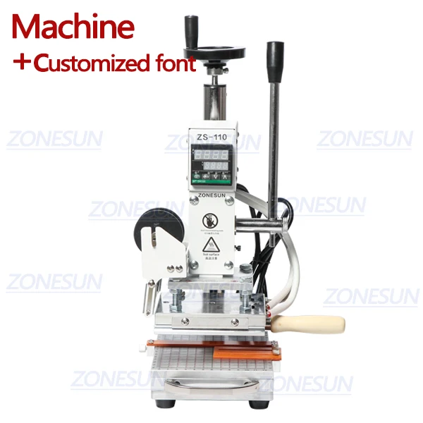ZONESUN ZS110 скользящая верстак цифровая деревянная бумага пвх кожа тиснение горячей фольгой тиснение Бронзирующая машина термопресс машина - Цвет: Machine with  CF 1
