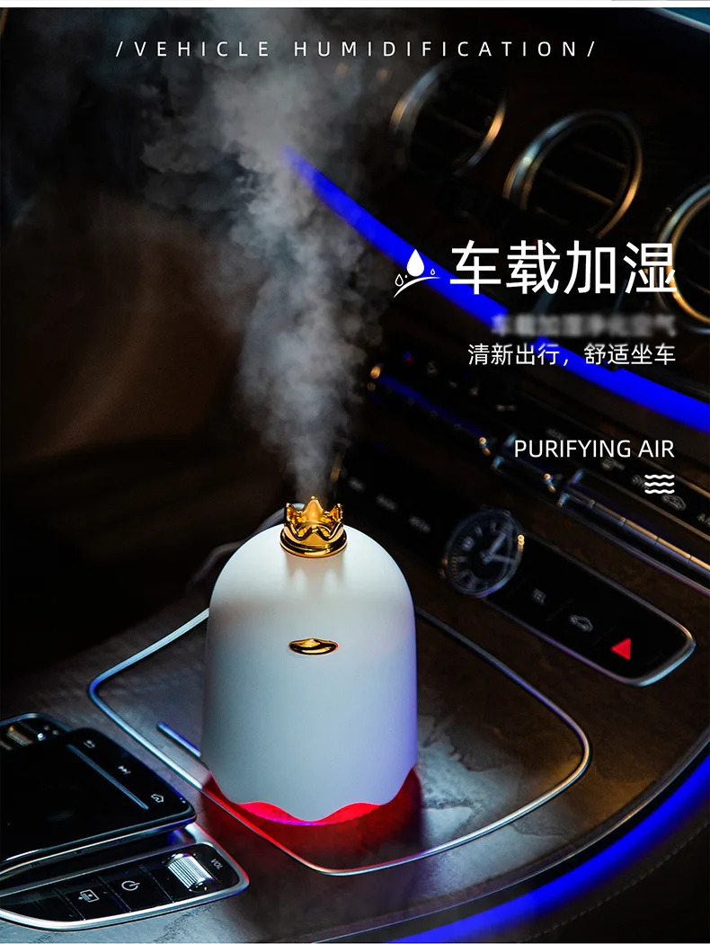 New Style Creative Mini USB Humidifier Household Car Mounted Crown Duck Small Air Cleaner Gift Customization