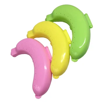 

3-Piece Practical Cute Plastic Banana Protector Box Banana Holder for Work Outdoor