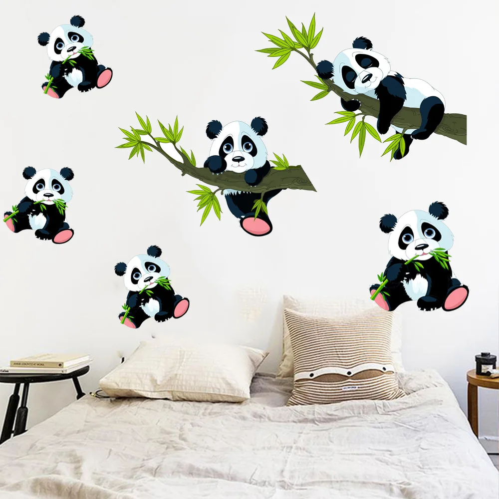 Kantine Peer Begrijpen Bamboe Panda Cartoon Muur Sticker Voor Babykamer Woonkamer Studie  Wanddecoratie Voor Kerstcadeaus|Wandstickers| - AliExpress