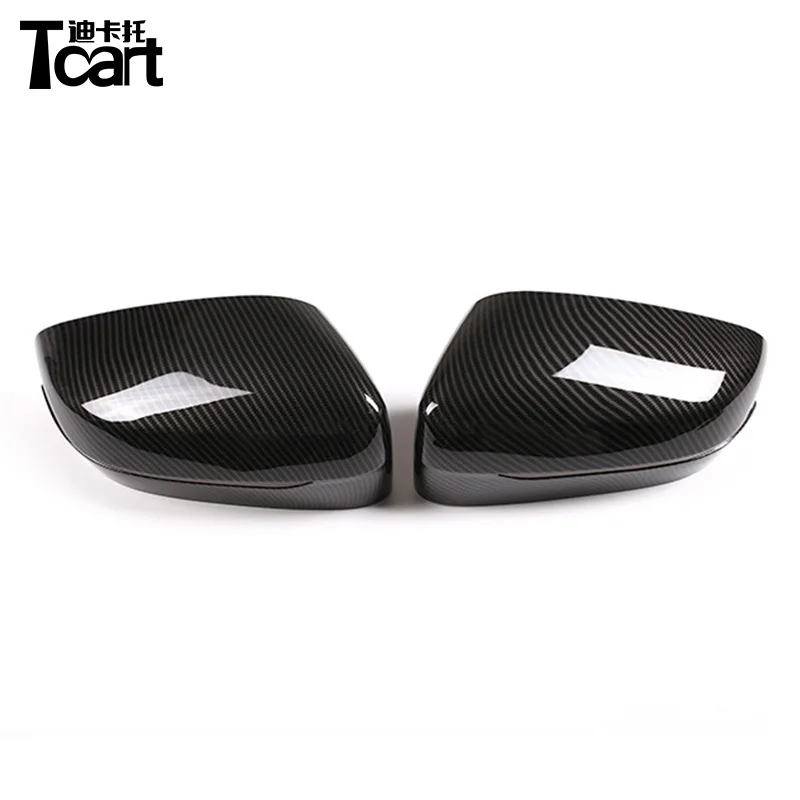 Tcart 2Pcs Carbon Fiber Car Styling Rear View Mirror Cover Accessories For BMW 3 Series G20 Replacement Rearview Mirror Cap