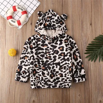 

Newborn Kids Baby Girl Boy Clothes Long Sleeve Leopard Print Tops T-Shirt Outfit