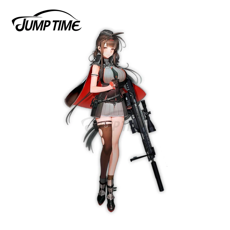 Jump Time 13X6.5Cm Per Ragazze Frontline Dsr-50 Anime Waifu Adesivi Per Auto Sexy Anime Decal Motor Van Parabrezza Vinile Car Wrap