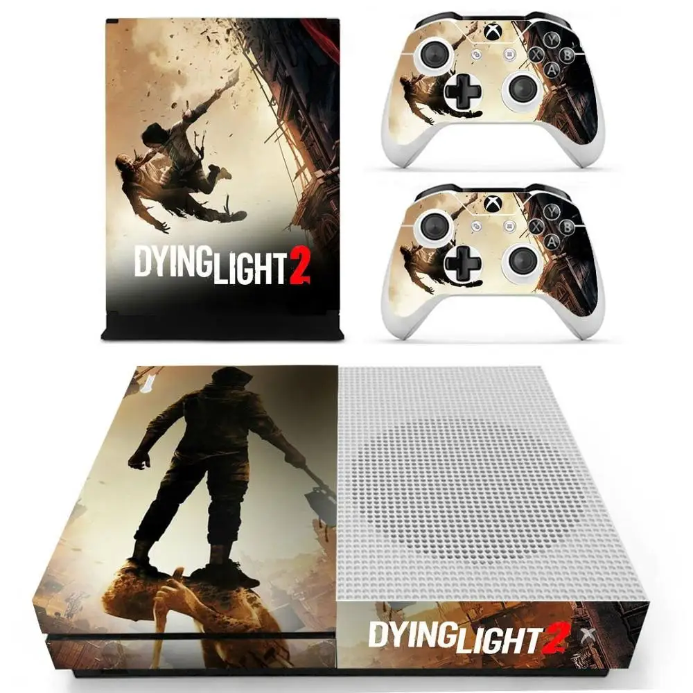 Стикер s Dying Light для Xbox One S наклейки на кожу Наклейки Обложка Pegatina для Xbox one тонкая консоль и два контроллера шкуры - Цвет: YS-xboxoneS-1490