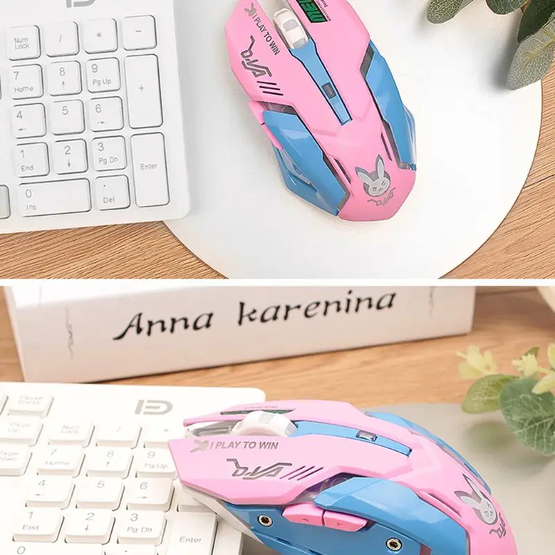 

Rechargeable LED Optical Game Mice 2400DPI 2.4G USB Wireless Mouse for PC Laptop R2JB