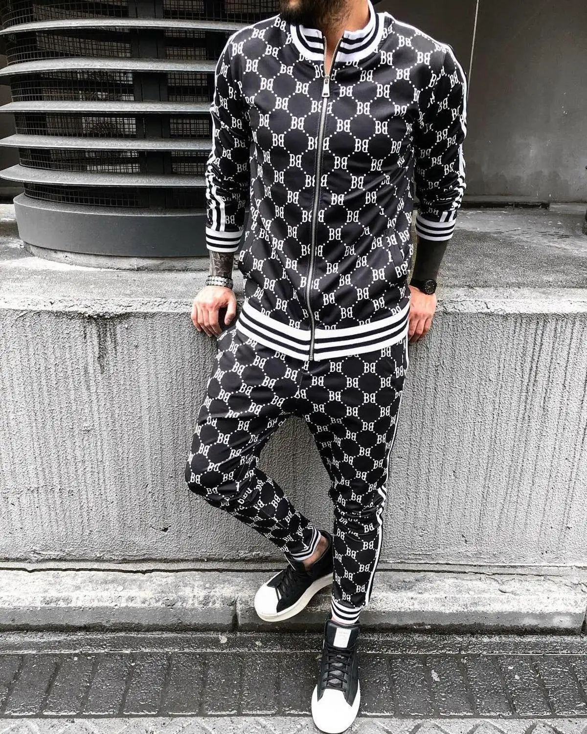 2019Men's цветные брюки, с капюшоном на молнии куртка, осень/зима мексиканцы M-XXL