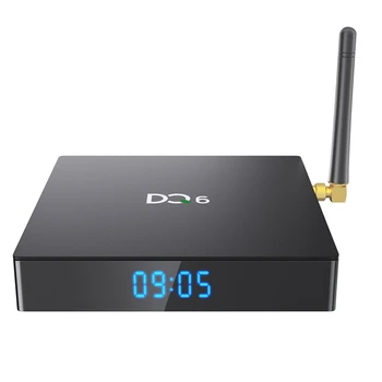 

DQ6 Android TV Box 4GB+32GB Rockchip RK3318 2.4G&5G Dual-Band Wifi 4K HD Media Player Android10.0 Set Top Box EU Plug