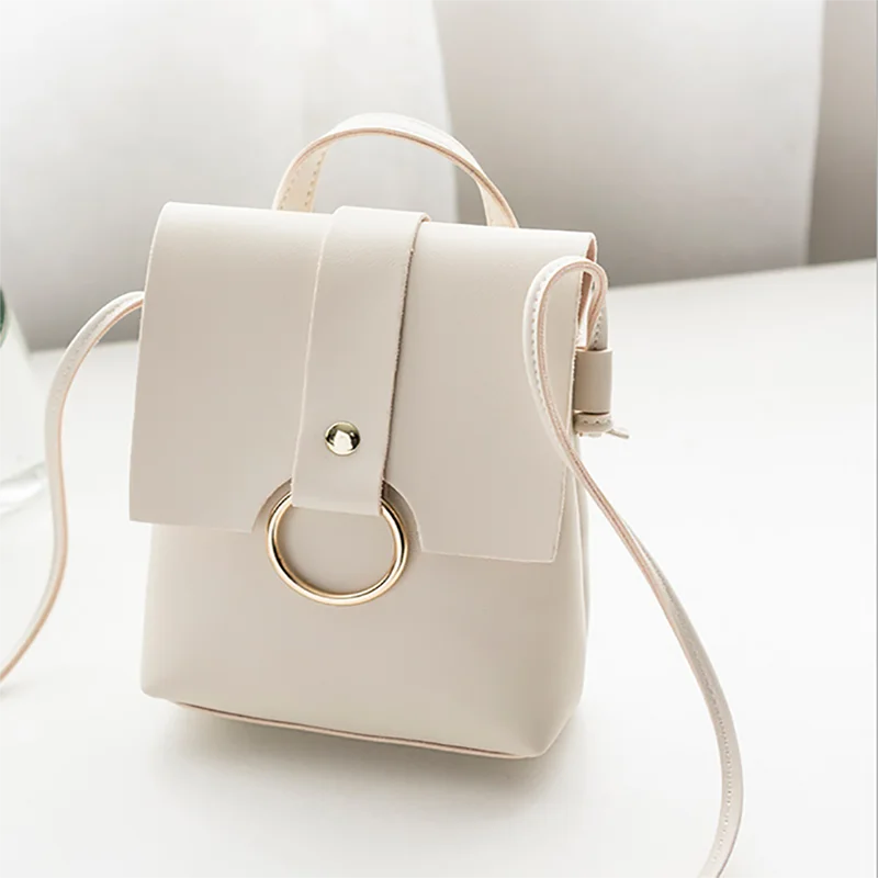 Women Solid Color Cover Ring Crossbody Bag With Vintage Style Messenger Hot Sale Coin Phone | Багаж и сумки
