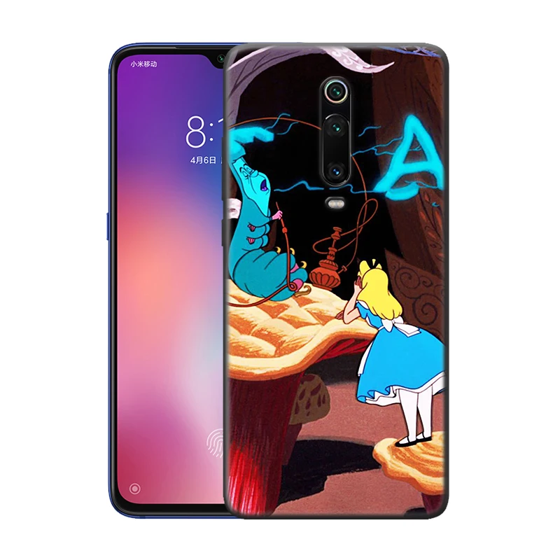 Чехол Алиса в стране чудес для Xiao mi Red mi 8A K20 Note 7 8T 7A 6A 6 mi 9T 10 9 Pro 5G CC9 A3 черный ТПУ чехол для телефона