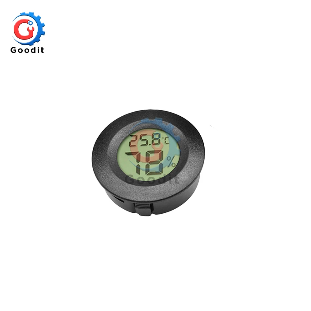 Black Mini Digital LCD Indoor Convenient Temperature Sensor Humidity Meter Thermometer Hygrometer Gauge indoor outdoor LCD Digital - Цвет: Black