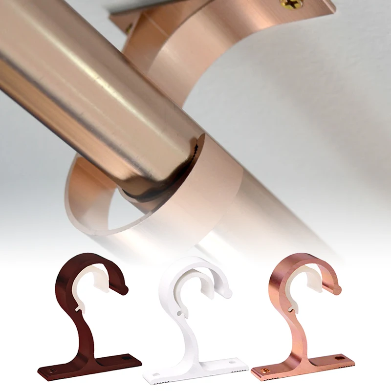 1 PCS Curtain Rod Aluminium Alloy Thick Single Bracket Top Mounting Bracket(Rose Gold) | Дом и сад