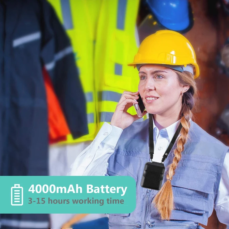 Поясной вентилятор, портативный Handsfree USB вентилятор, мини портативный клип на вентилятор, сильный ветер, 3600 мАч перезаряжаемая батарея для кемпинга, рыбалки, Cyc