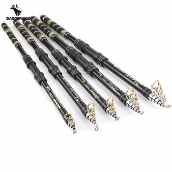 

7 to12 feet Economic spining telescopic fishing rod carbon materia for beach fishing telescopic fishing pole test 30-80g