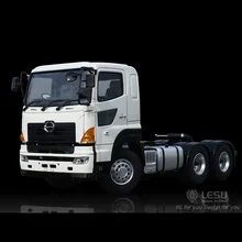 1/14 LESU Hino700 6x4 RC трактор прицеп грузовик с металлическим шасси